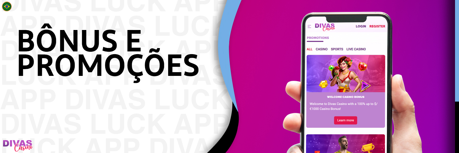 Promoções e bónus disponíveis na aplicação móvel Divas Luck
