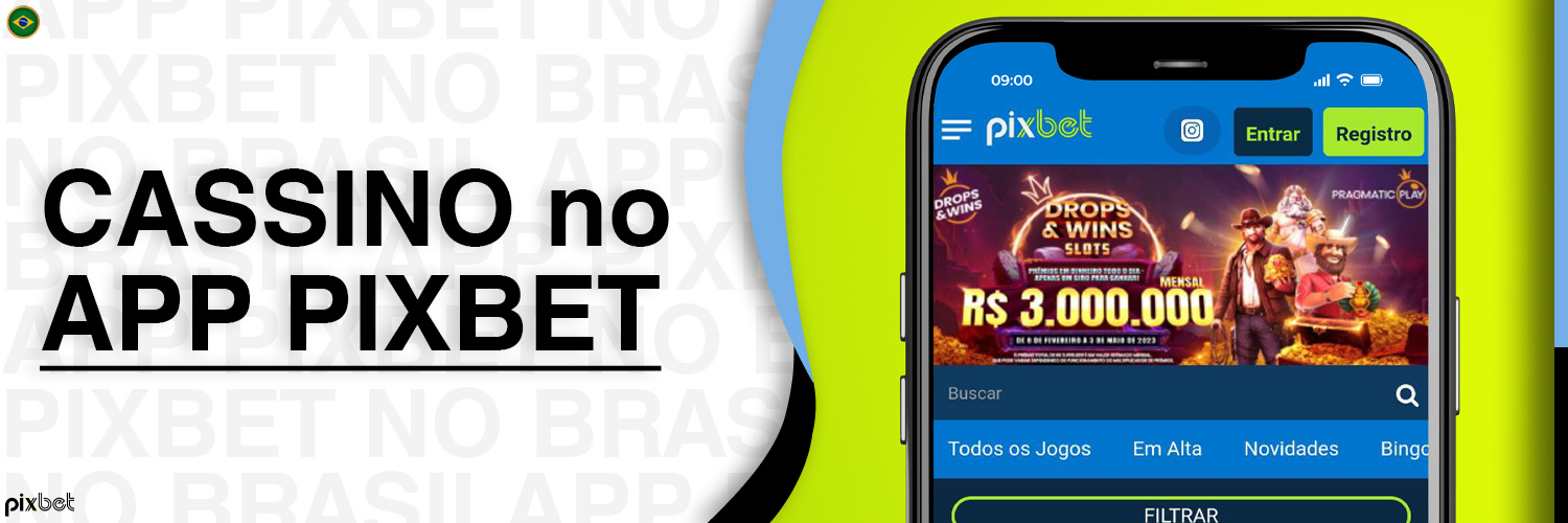 O aplicativo móvel Pixbet Brasil oferece uma ampla seleção de jogos de cassino, além de abas bem separadas para encontrar rapidamente o seu jogo favorito.