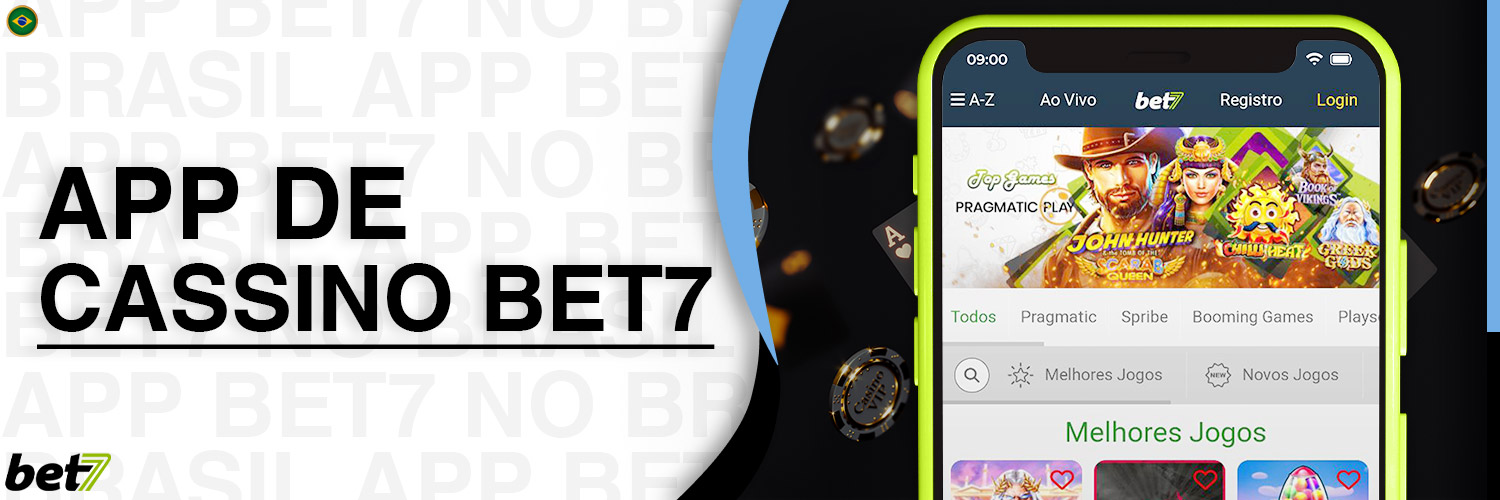 Descrição detalhada da seção de cassino no aplicativo móvel Bet7 Brasil