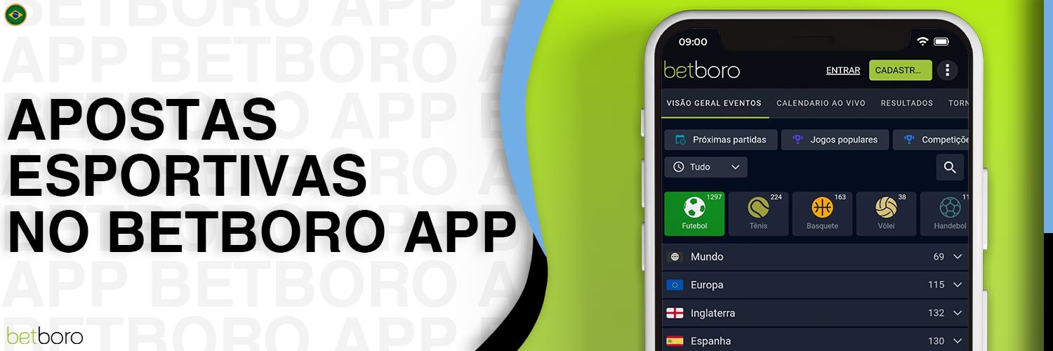 Revisão das modalidades esportivas disponíveis para apostas no aplicativo Betboro.
