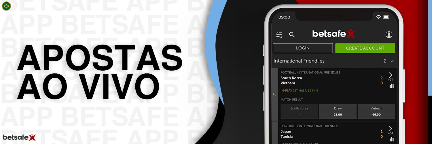 No aplicativo Betsafe, estão disponíveis apostas em tempo real.