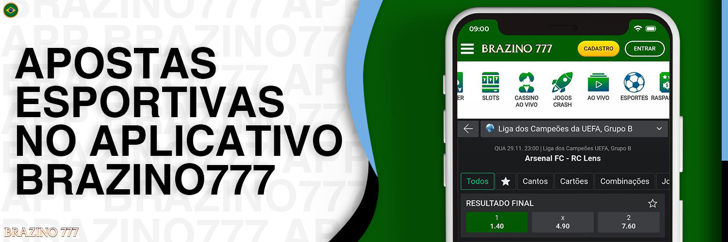 Revisão dos tipos de esportes disponíveis para apostas no aplicativo móvel Brazino777.