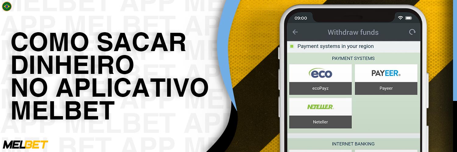 Revisão dos métodos de saque disponíveis no aplicativo móvel da Melbet para jogadores no Brasil.