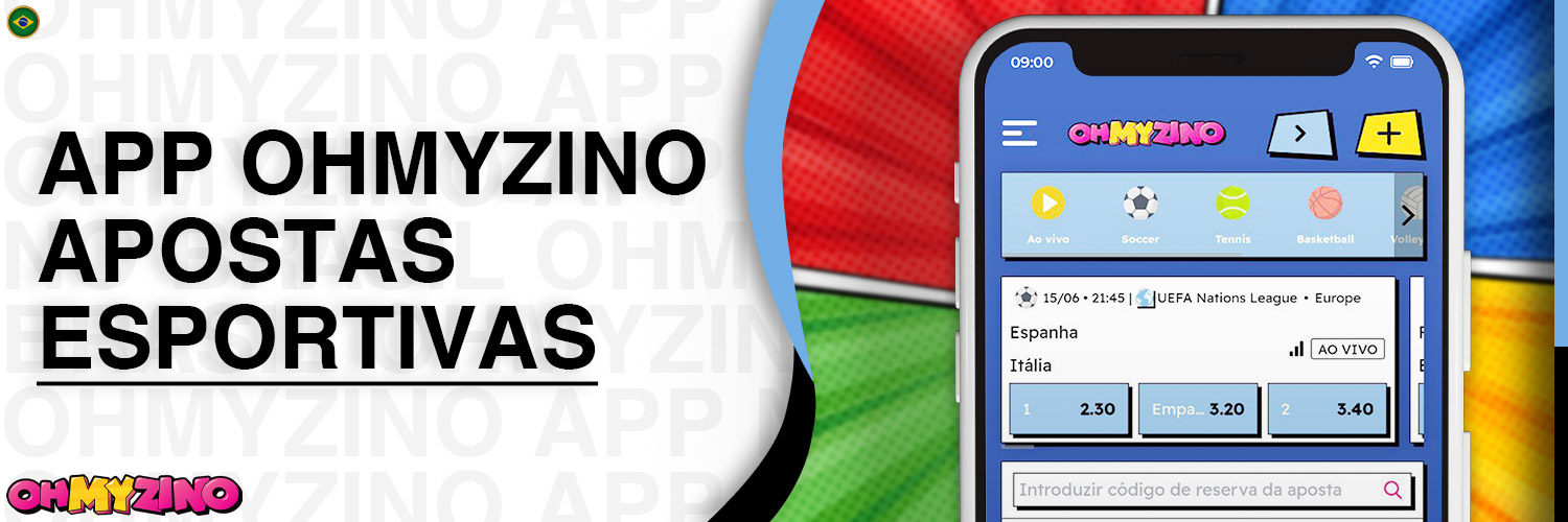 Análise detalhada da seção de esportes do aplicativo móvel OhMyZino Brasil