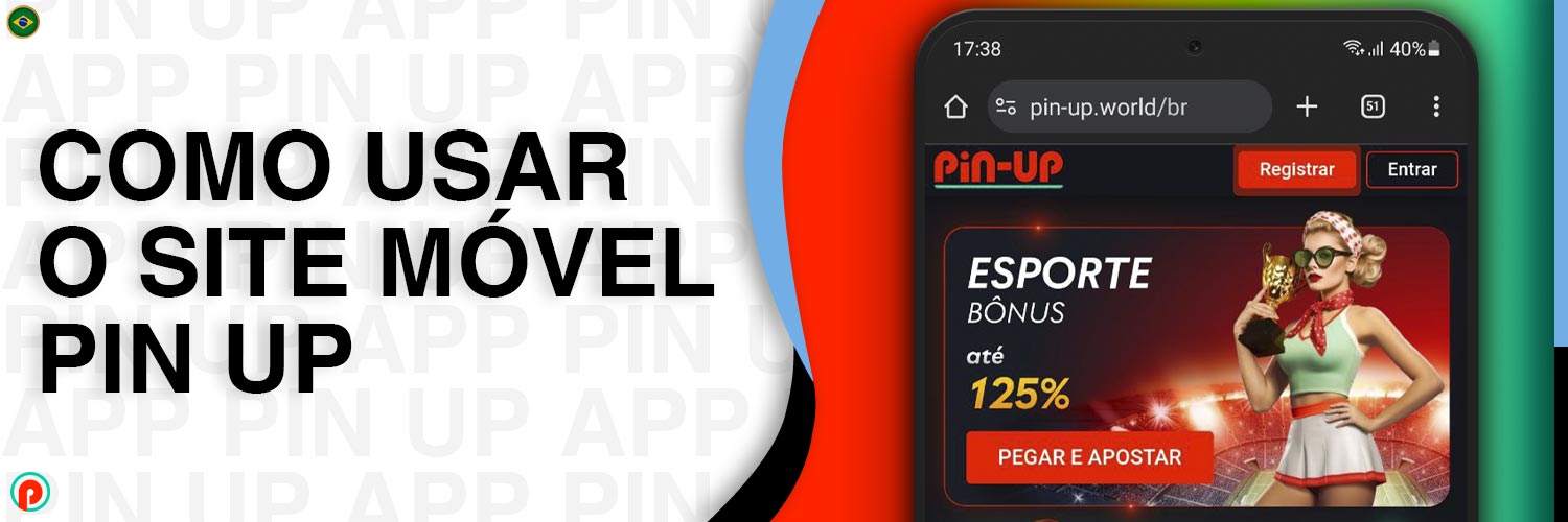 Versão móvel do site Pin Up em comparação com o aplicativo móvel Pin Up.