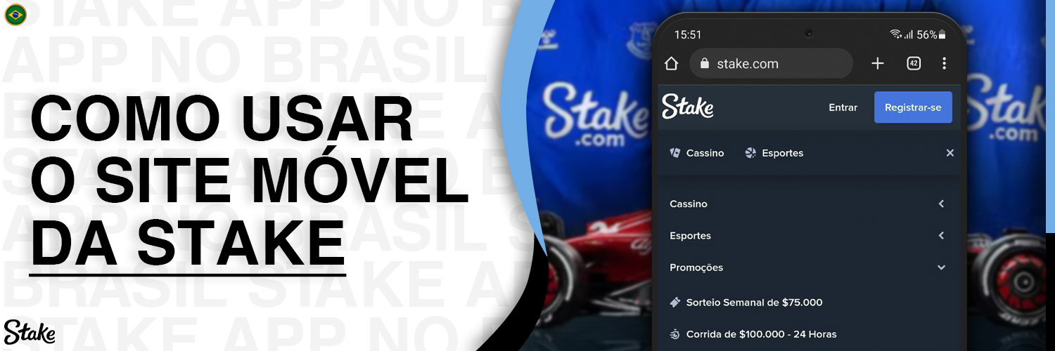 Instructions on how to get started with the Stake mobile application in Brazil