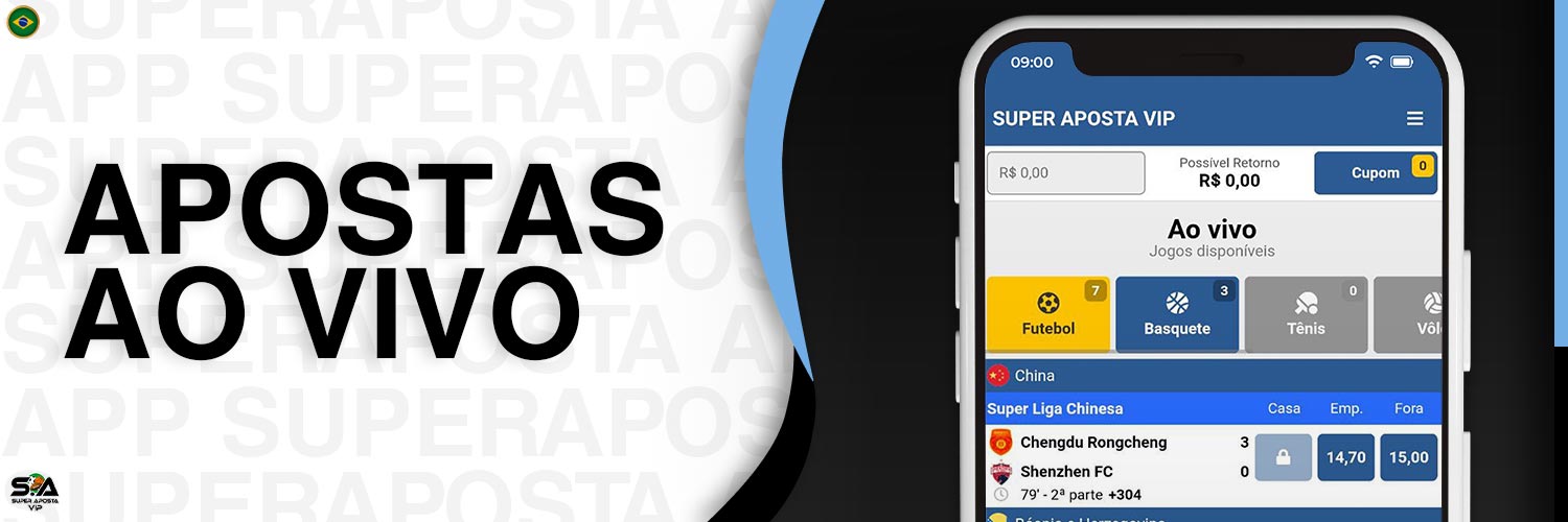 No aplicativo Superaposta, estão disponíveis apostas em tempo real.