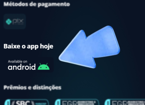 Botão “Baixe o app hoje”