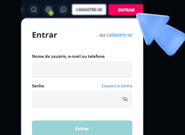 Login no Novibet App com e-mail e senha